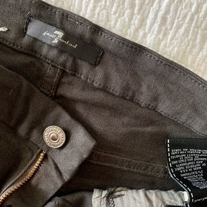 7 for all mankind distressed olive jeans- size 27